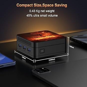 Mini PC de 12ª geração Alder Lake-N100 (até 3,4 GHz), mini