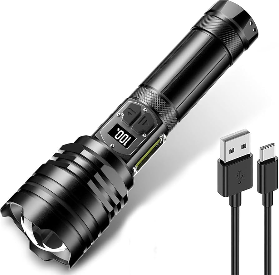 Amazon.co.jp: 懐中電灯 led 強力 軍用 最強 超高輝度5000000ルーメン