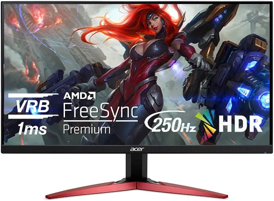 Amazon.com: Acer KG251Q Monitor para juegos, AMD FreeSync, 24.5
