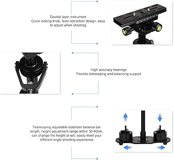 Amazon.co.jp: ハンドヘルドビデオカメラスタビライザー 3 軸 360
