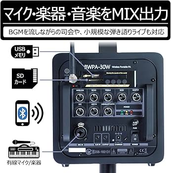 Amazon.co.jp: Belcat ベルキャット ワイヤレスポータブルPAセット 30W