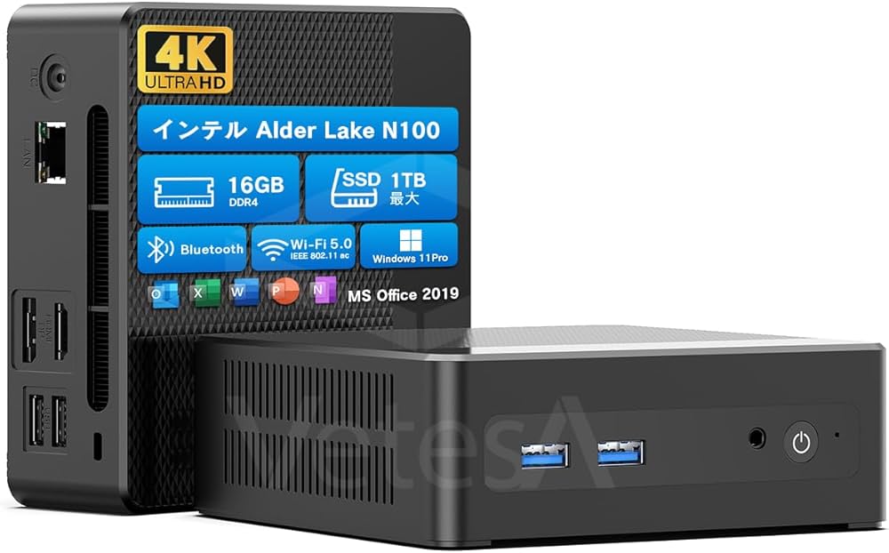 Amazon.co.jp: ミニpc n100 高速動作 mini pc n100 最大3.4GHz 4C4T