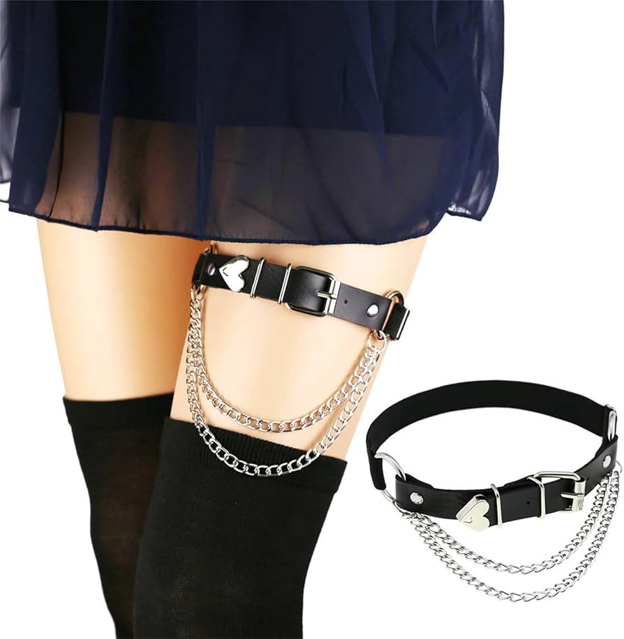 Amazon.co.jp: ガーターベルト PUレザー パンク ゴシック PU レザー イ