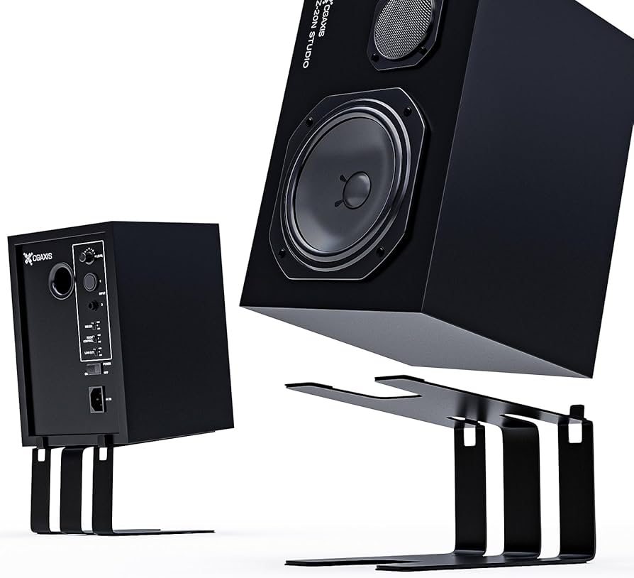 Amazon | Mukjipa AB-M スピーカースタンド 卓上 小型スピーカーアルミ