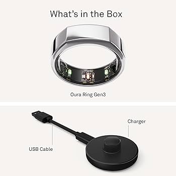 Amazon.com: Oura Ring Gen3 Heritage - Silver - Size 11 - Smart
