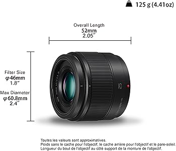 Amazon.co.jp: Panasonic Lumix 25mm F1.7 | H-H025E-K プライムレンズ