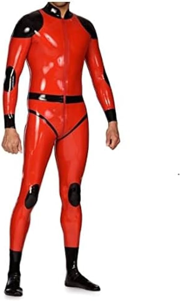 Amazon.co.jp: ラテックスラバーフェチメンズスーツキャットスーツ