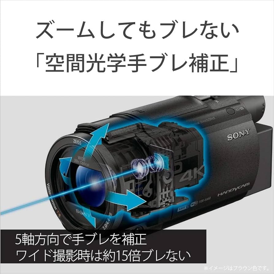 Amazon | SONY(ソニー) 4K ビデオカメラ Handycam FDR-AX60 ブラック