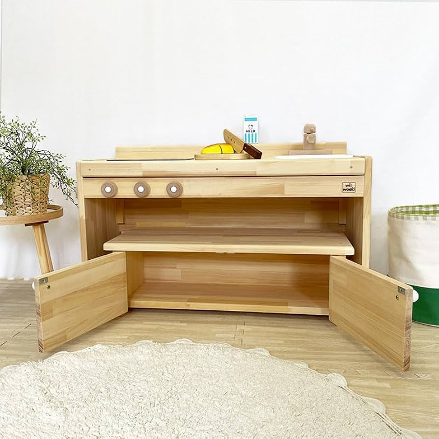 Amazon | ままごとキッチン＆デスク【A800】pap&mam | セット | おもちゃ