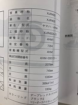 Amazon.co.jp: ヤマハ XJR400/XJR400R/XJR400R2（4HM/4HM1-4HMD
