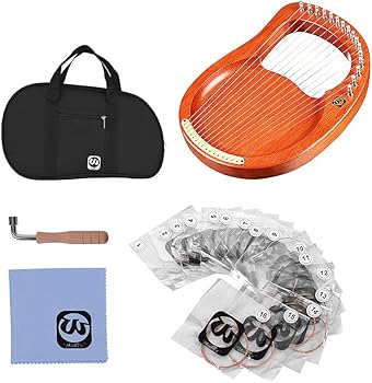 Amazon | Walter.t 16弦木製ライアーハープ金属弦マホガニー木製弦楽器
