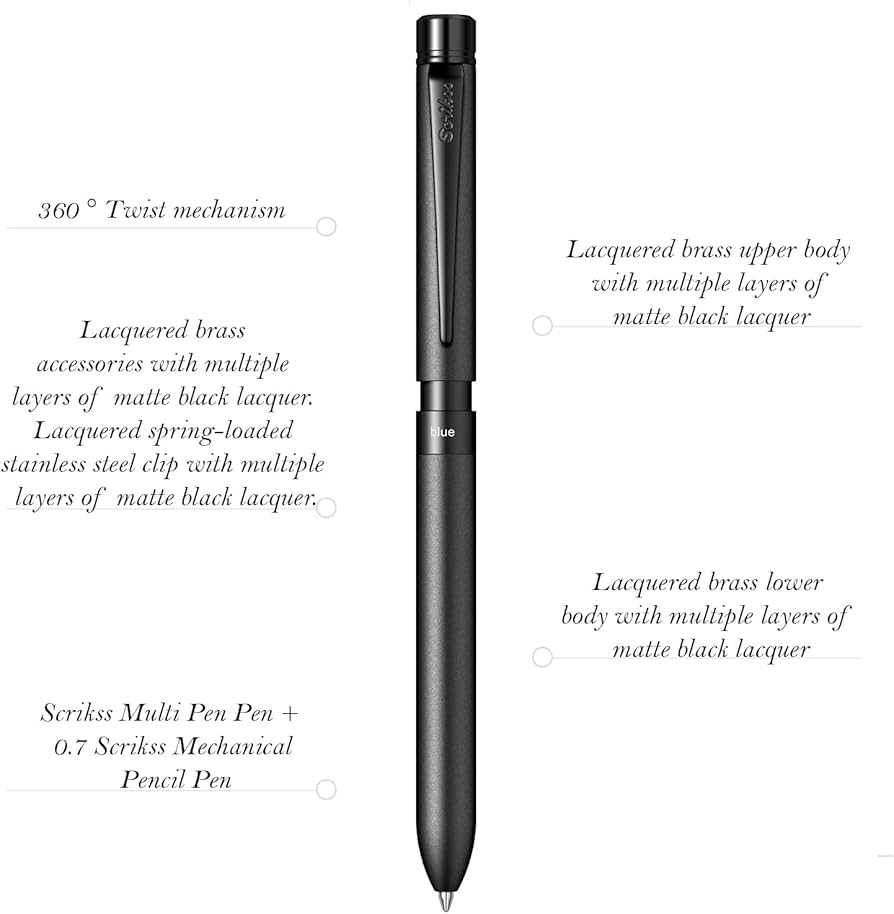 Scrikss Office Trio 83 Sport Multifonksiyon Kalem Siyah : Amazon