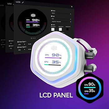 Amazon.co.jp: Cooler Master ML 360 Atmos II LCD White 簡易水冷CPU