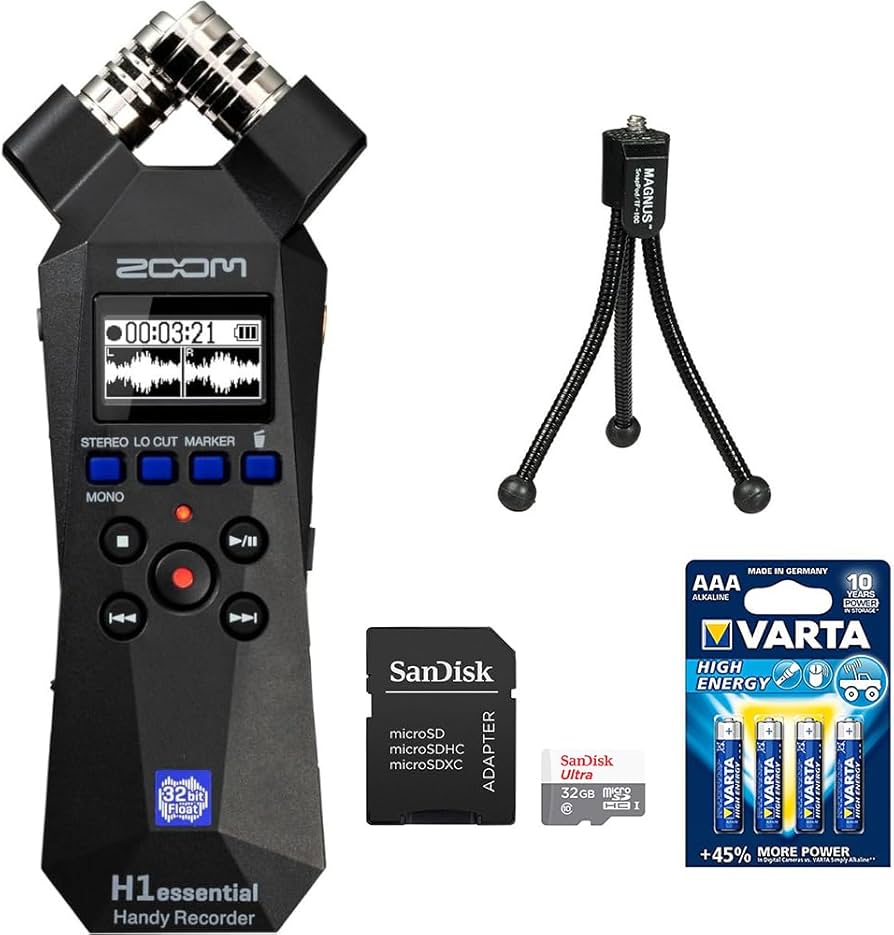 Amazon | Zoom H1essential 2-Track 32-Bit Float Portable Audio