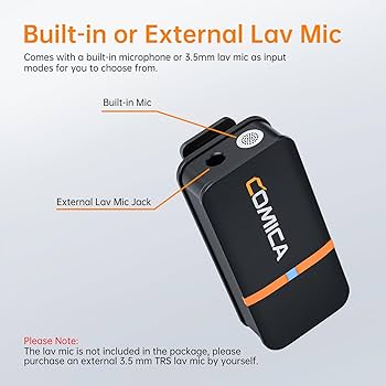 COMICA Vimo Q Wireless Lavalier Microphone System with 4