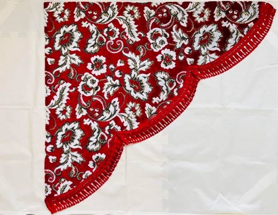 Amazon.co.jp: 金華山 小雪 レッド 赤 三角カーテン サイドカーテン