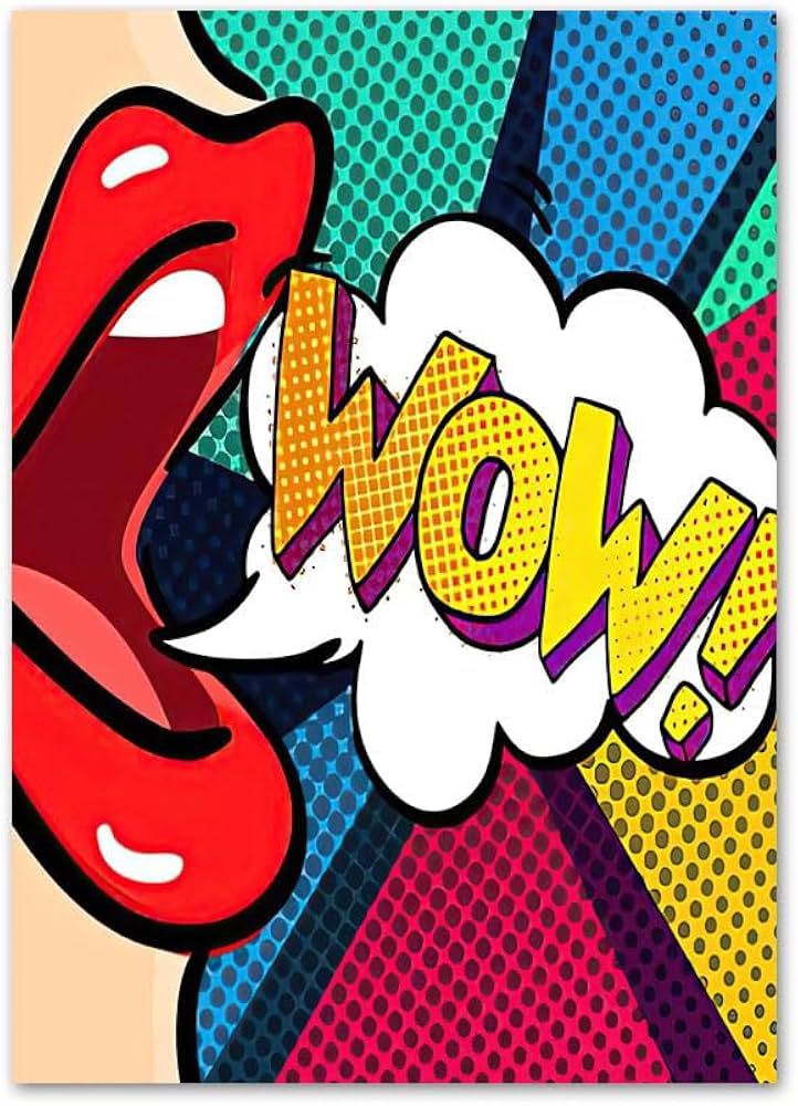 Amazon.co.jp: カラフルなロイ・リキテンスタインポスター抽象ウォール