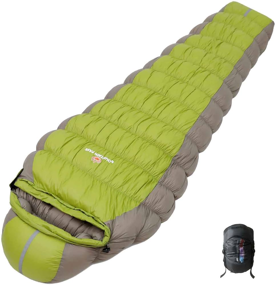 Amazon.co.jp: MOUNTAIN PASSダウンシュラフマミー型850FP羽毛寝袋800g