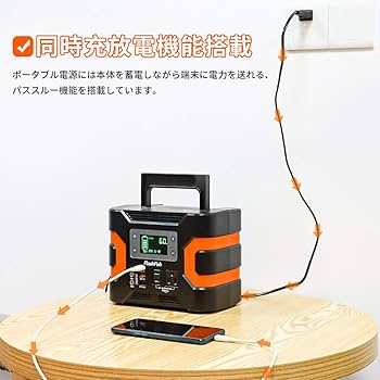 Amazon.co.jp: FlashFish ポータブル電源 大容量 81000mAh/300Wh AC