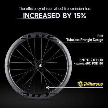 Amazon.com : ELITEWHEELS Carbon Wheels ENT 2.0 Disc Brake 700c