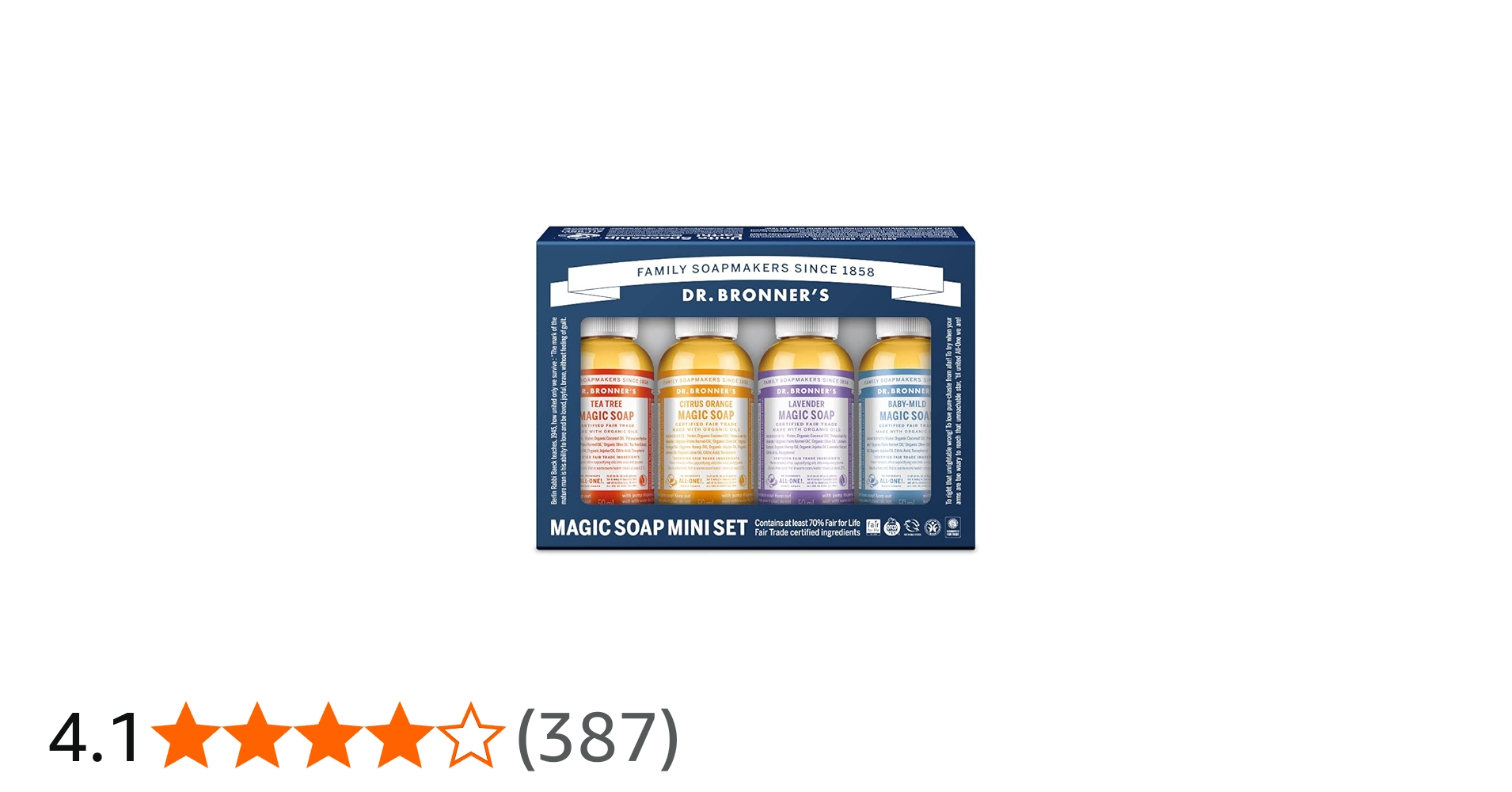 Amazon | Dr. Bronner's マジックソープ ミニセット 59ml×4本