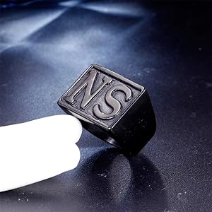 OAKKY Jewelry Men's Stainless Steel Hip Hop Motorcycle Biker Rings