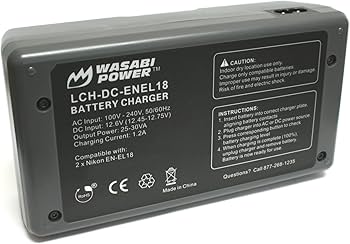 Amazon.com : Wasabi Power Dual Battery Charger for Nikon EN-EL18