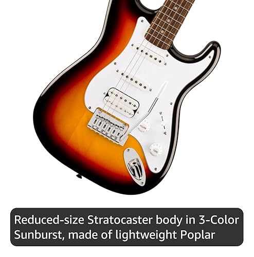 Amazon.com: Squier by Fender Affinity Stratocaster Jr. HSS 3-Color