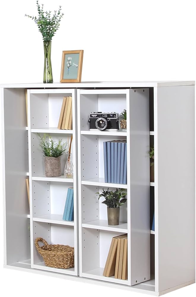 Amazon.co.jp: 不二貿易(Fujiboeki) 本棚 ダブルスライドラック 幅89