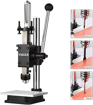 Amazon.co.jp: ハンドプレス機 レザークラフト 菱目打ち機 穴あけ