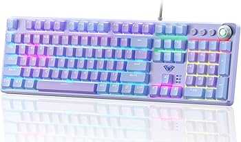 Amazon.com: AULA Keyboard, F2088 Pro 108 Keys Purple Mechanical