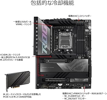 Amazon | ASUS AMD Ryzen 7000 シリーズ X670E AM5 対応 マザーボード
