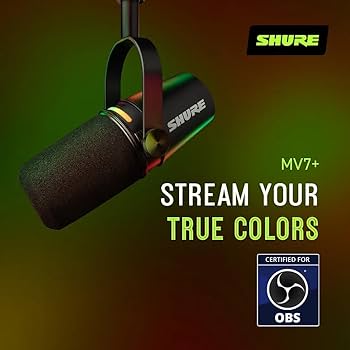 Amazon.com: Shure MV7+ Podcast Dynamic Microphone – OBS Certified