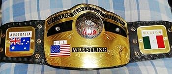 Amazon.co.jp: NWA世界ヘビー級チャンピオンベルト(馬場レイスタイプ