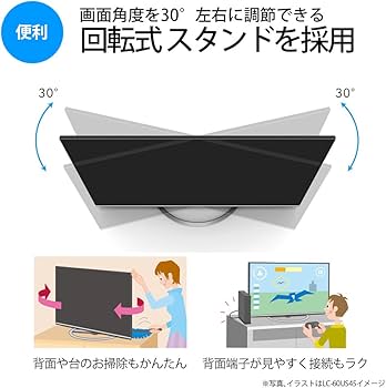 Amazon | シャープ 55V型 AQUOS 4K対応 液晶テレビ LC-55US5 | テレビ 通販