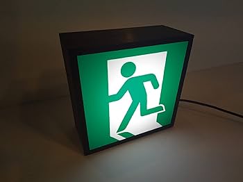 Amazon | 非常口 出口 EXIT 避難誘導 災害 避難 サイン ミニチュア