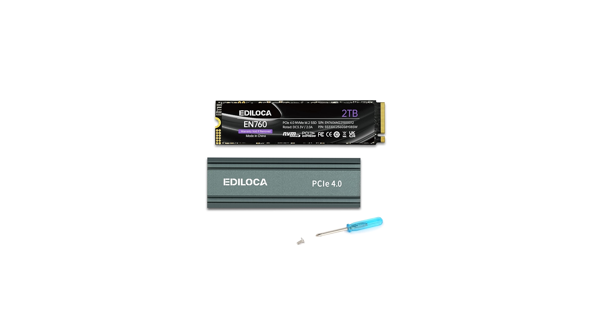 Amazon.com: Ediloca 2TB M2 NVME SSD with Heatsink - PCIe Gen4.0