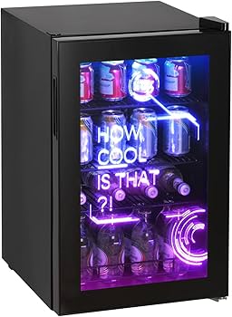 Amazon | HCK ゲーミング冷蔵庫 69L ドリンク用 RGB LEDネオン 透明