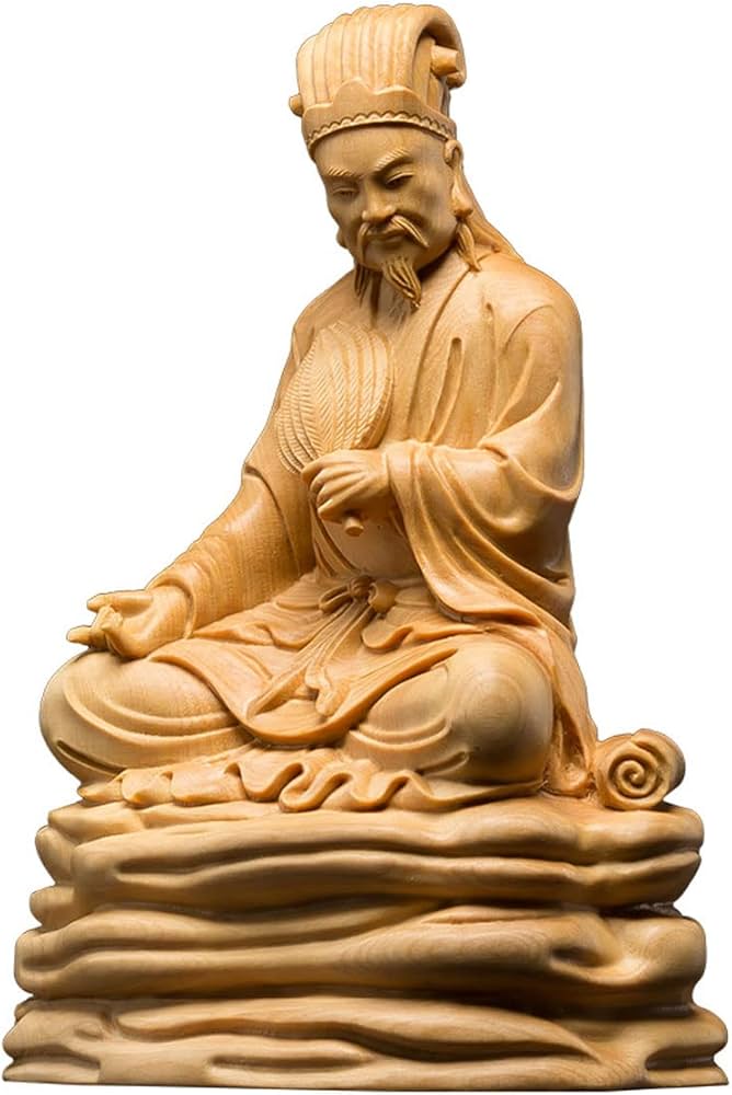 Amazon.co.jp: 『三国志』 諸葛亮 諸葛孔明 座像 12cm 高級天然ツゲ