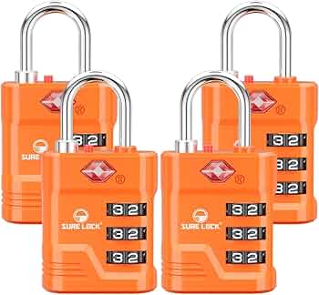 Amazon.com: SURE LOCK TSA Approved Luggage Lock – 3-Digit