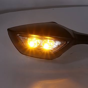 Amazon | オートバイ LED ウインカー インジケーター バックミラー