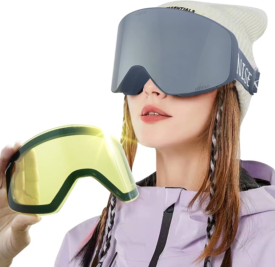 Amazon.co.jp: [NISEKO] スキーゴーグル マグネット レンズ2枚 スノー