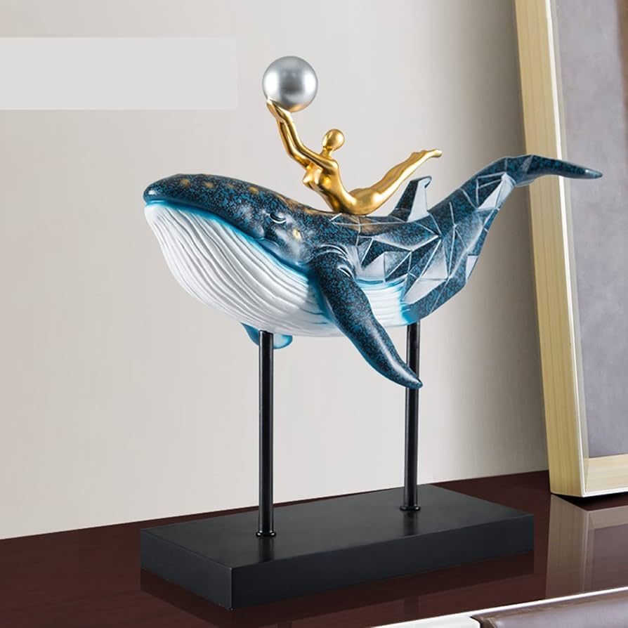 Amazon.co.jp: クジラ 置物 オブジェ 玄関 インテリア モダン