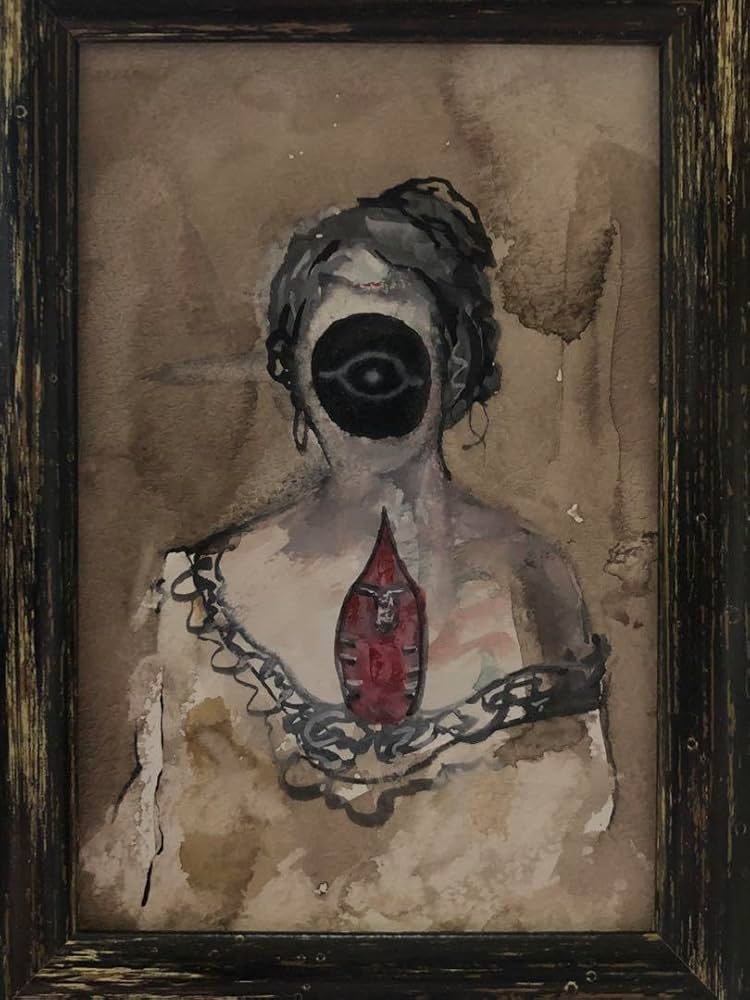 絵画一点物油絵30号micchan作