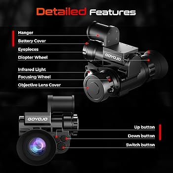 Amazon | NVG10 ナイトビジョン 単眼鏡 ヘッドマウント ハンティング