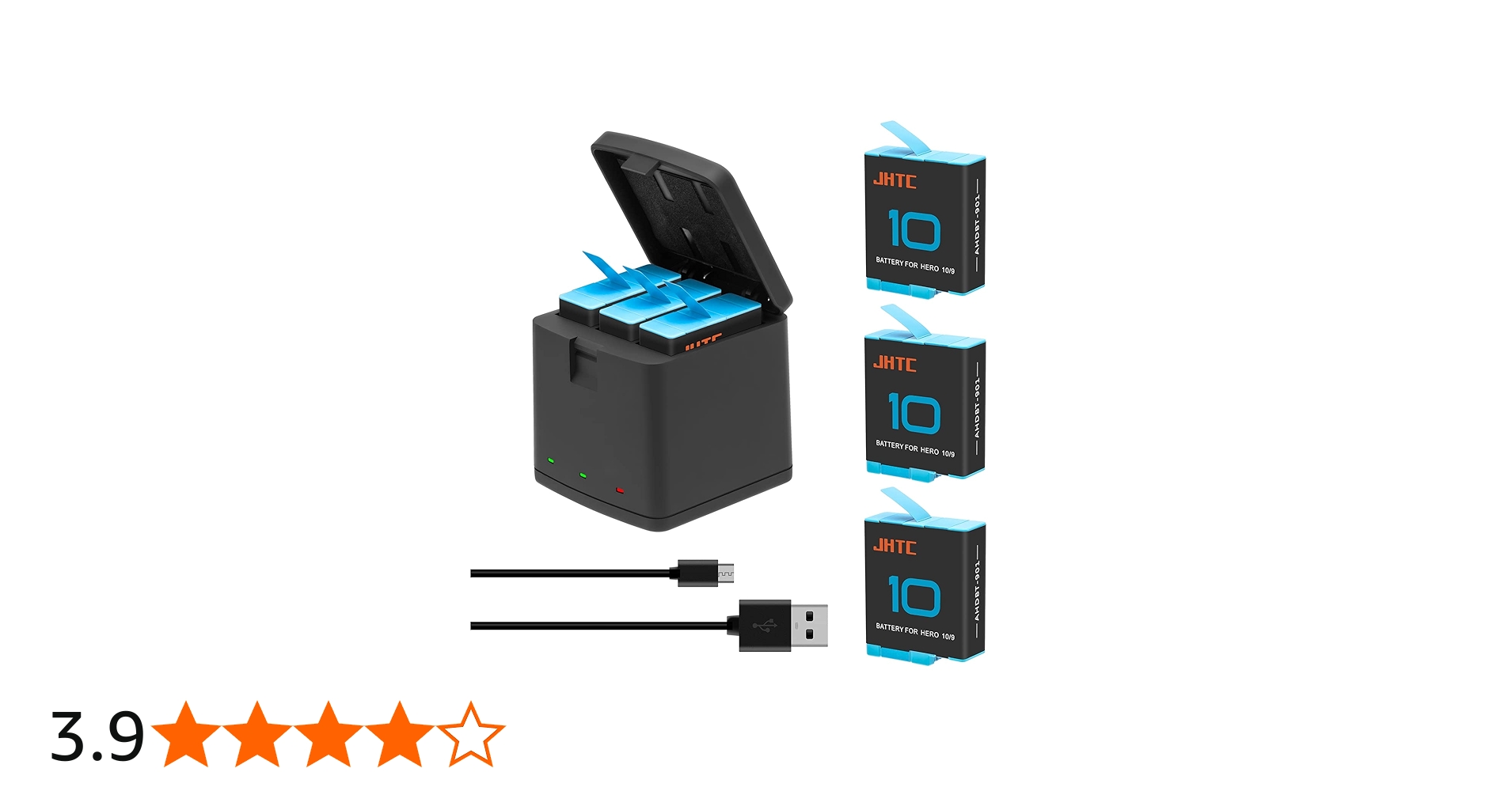 Amazon | JHTC GoPro Hero 10 バッテリー Hero 11/ 9 バッテリー 充電
