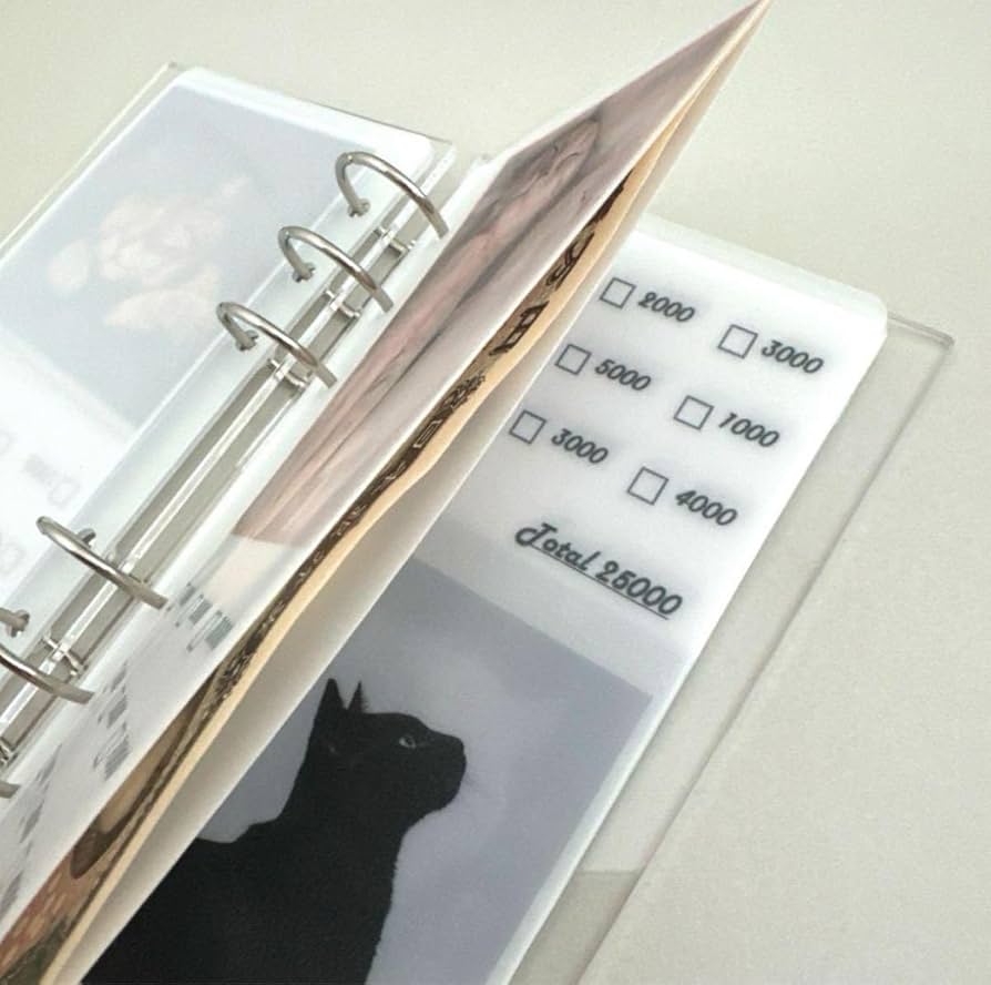 black.crabe05 韓国 貯金 貯蓄 バインダー カバー リフィル 1セット