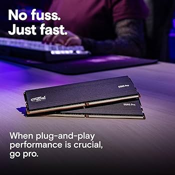 Crucial Pro 48GB DDR5 RAM Kit (2x24GB), 5600MHz (or 5200MHz or