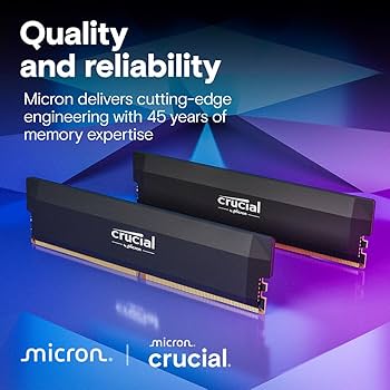Crucial Pro DDR5 RAM 64GB Kit (2x32GB) 6000MHz CL40, Overclocking