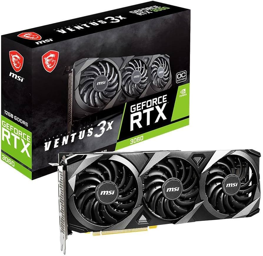 MSI GeForce RTX 3060 Ventus 3X 12G OC, Gaming Graphics Card - RTX